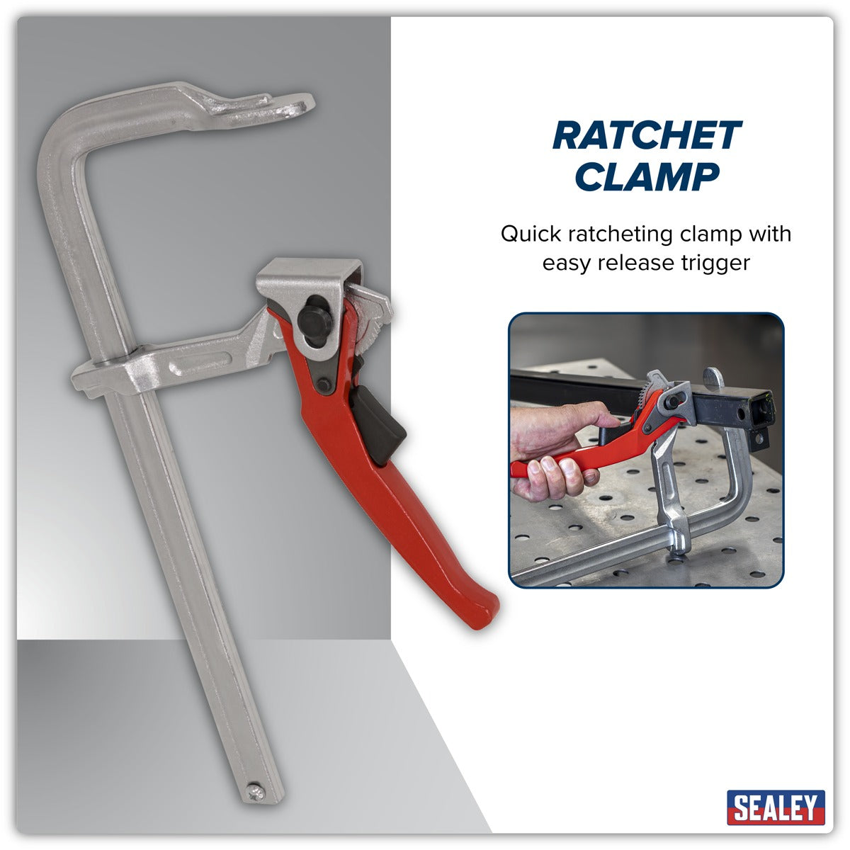 Sealey Welding Ratchet Clamp 300 x 120mm WRC300