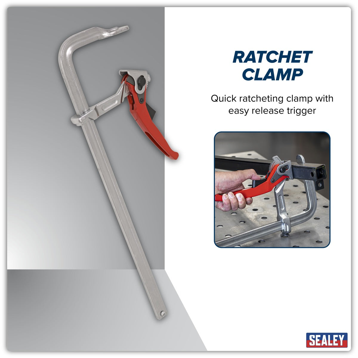 Sealey Welding Ratchet Clamp 500 x 120mm WRC500