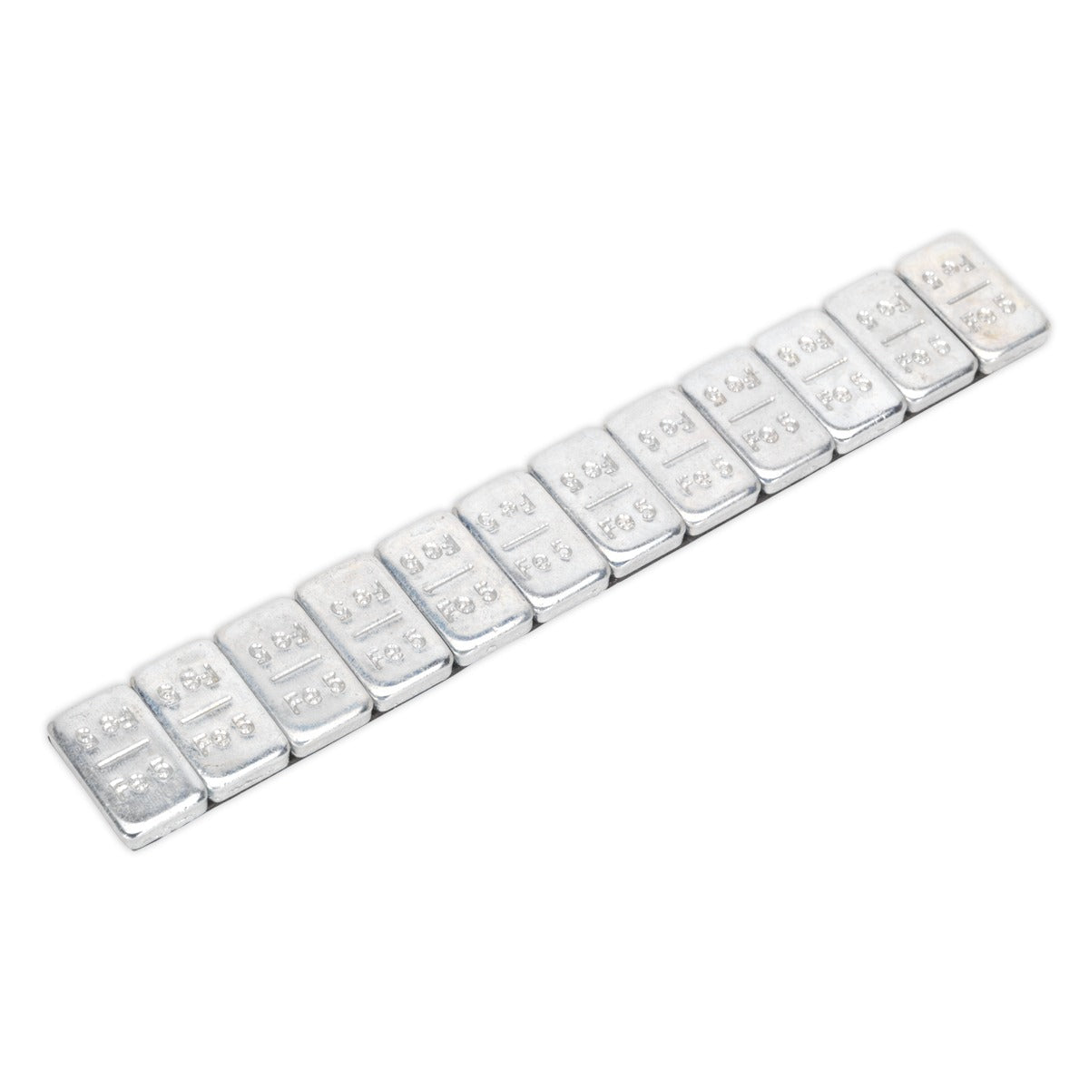 Sealey Steel Adhesive Wheel Weight 5g Strip of 12 - Pack of 100 WWSA5