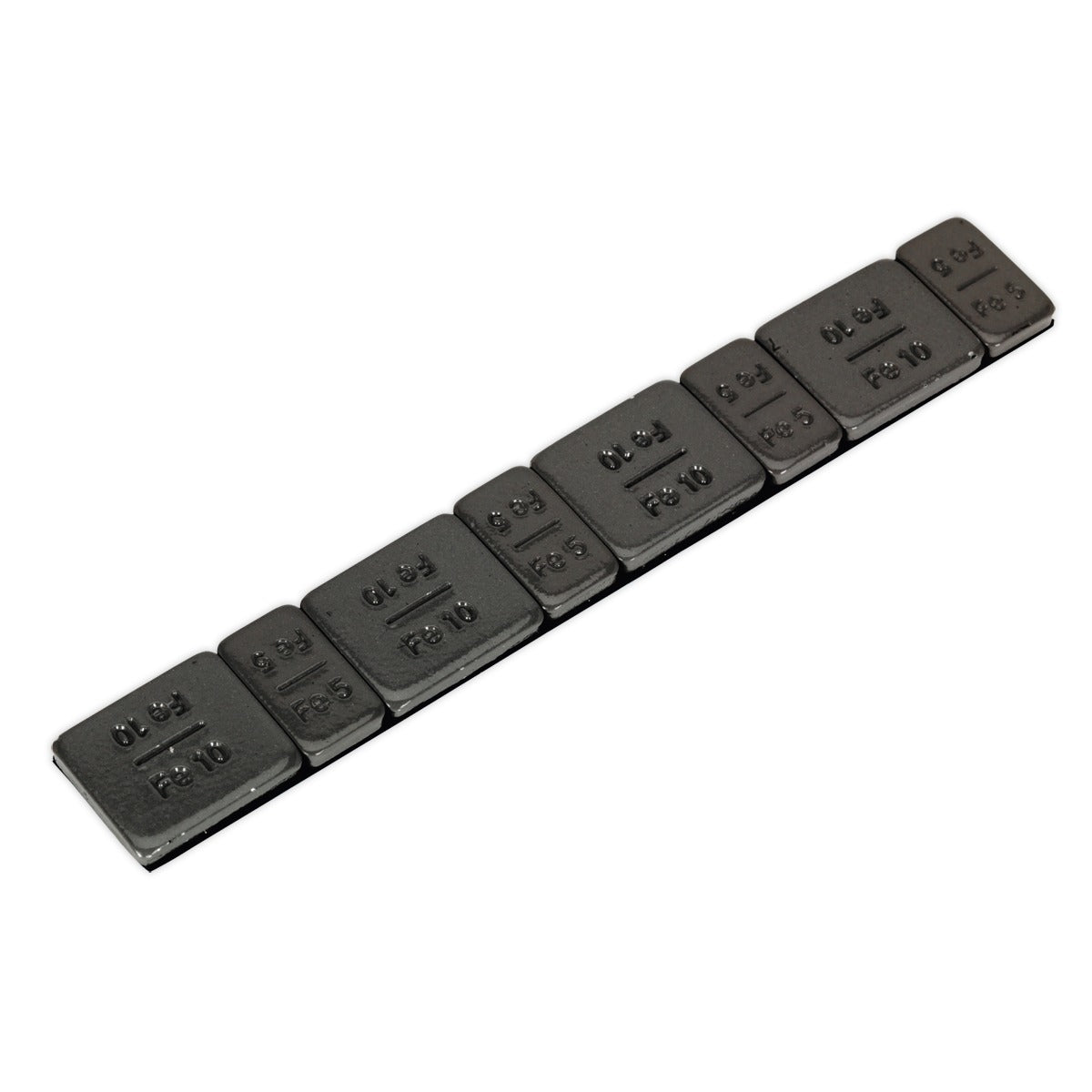 Sealey Black Steel Adhesive Wheel Weight 5/10g Strip of 8 - Pack of 50 WWSA510B