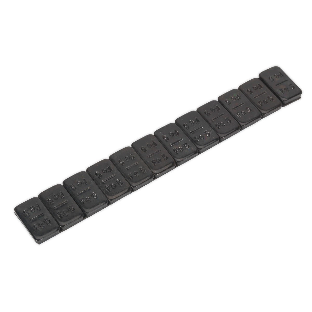 Sealey Black Steel Adhesive Wheel Weight 5g Strip of 12 - Pack of 50 WWSA5B