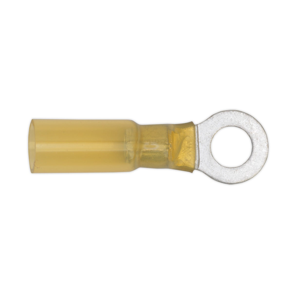 Sealey Heat Shrink Ring Terminal 6.4mm, Yellow - Pack of 25 YTSR2564