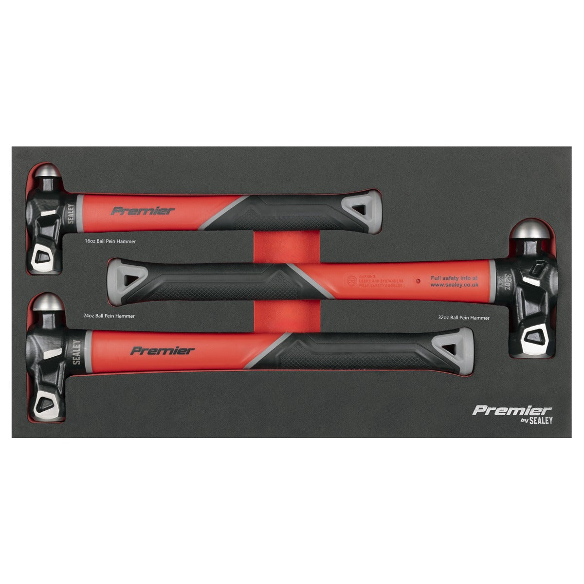 Premier Ball Pein Hammer Set with Fibreglass Shafts 3pc AK2033