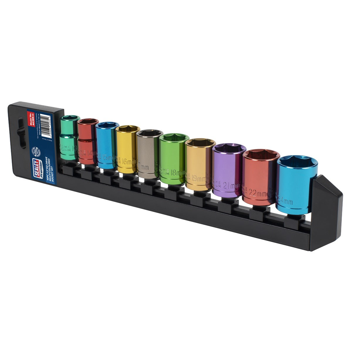 Premier Multi-Coloured Socket Set 1/2"Sq Drive 10pc AK288