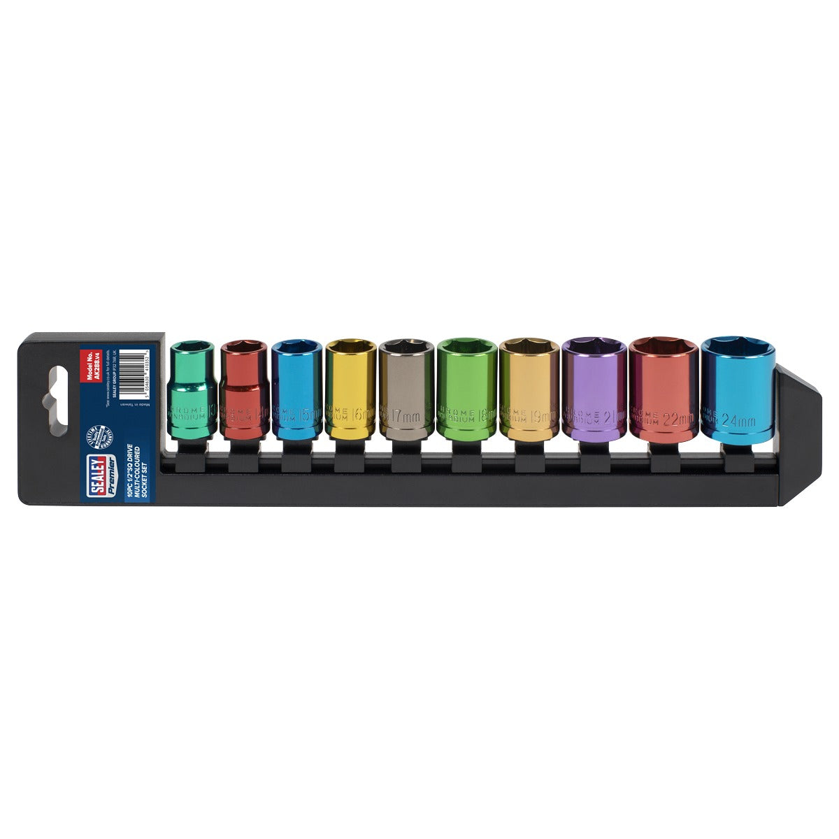 Premier Multi-Coloured Socket Set 1/2"Sq Drive 10pc AK288