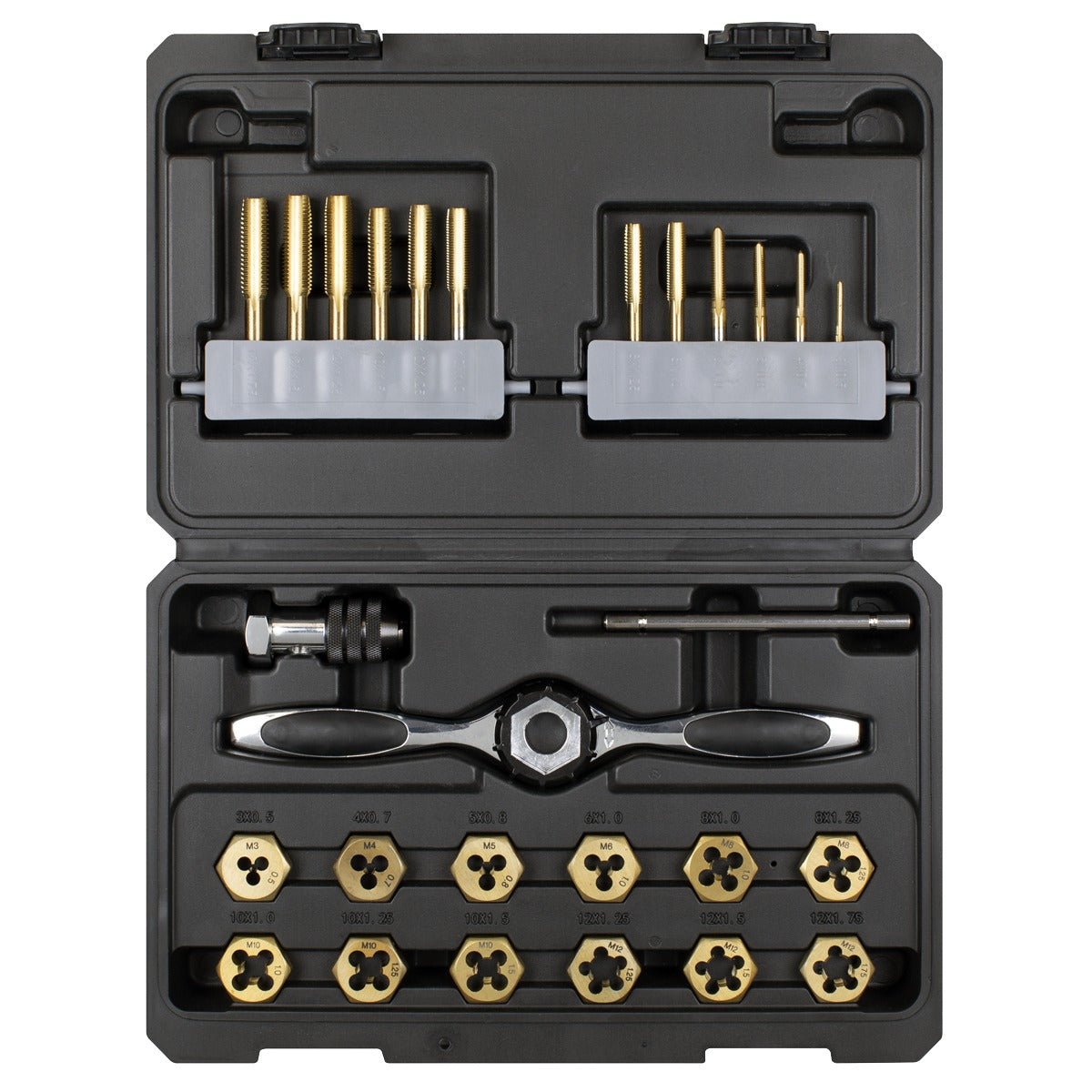 Premier Titanium Coated Hexagonal Tap & Die Set 26pc AK3026