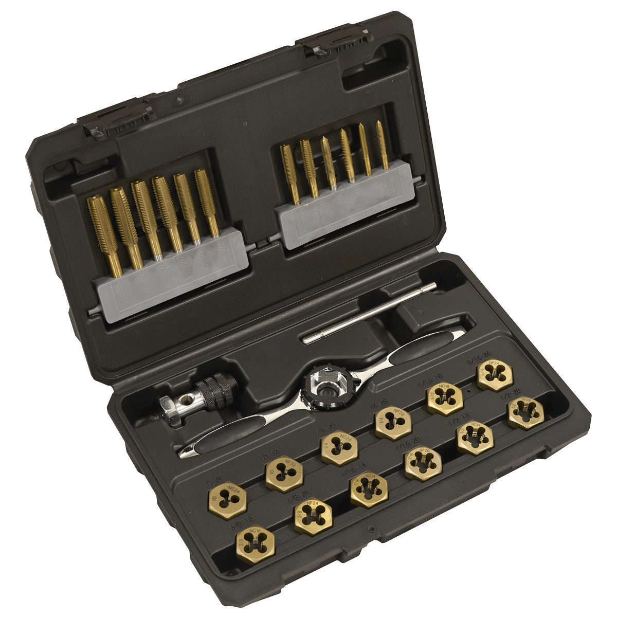 Premier Hexagonal Tap & Die Set 26pc Hexagonal  - Imperial - Titanium Coated AK3026IMP
