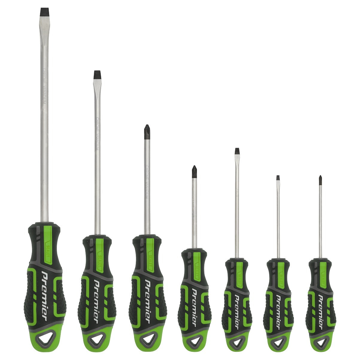 Premier GripMAX Screwdriver Set 7pc - Hi-Vis Green AK4321HV