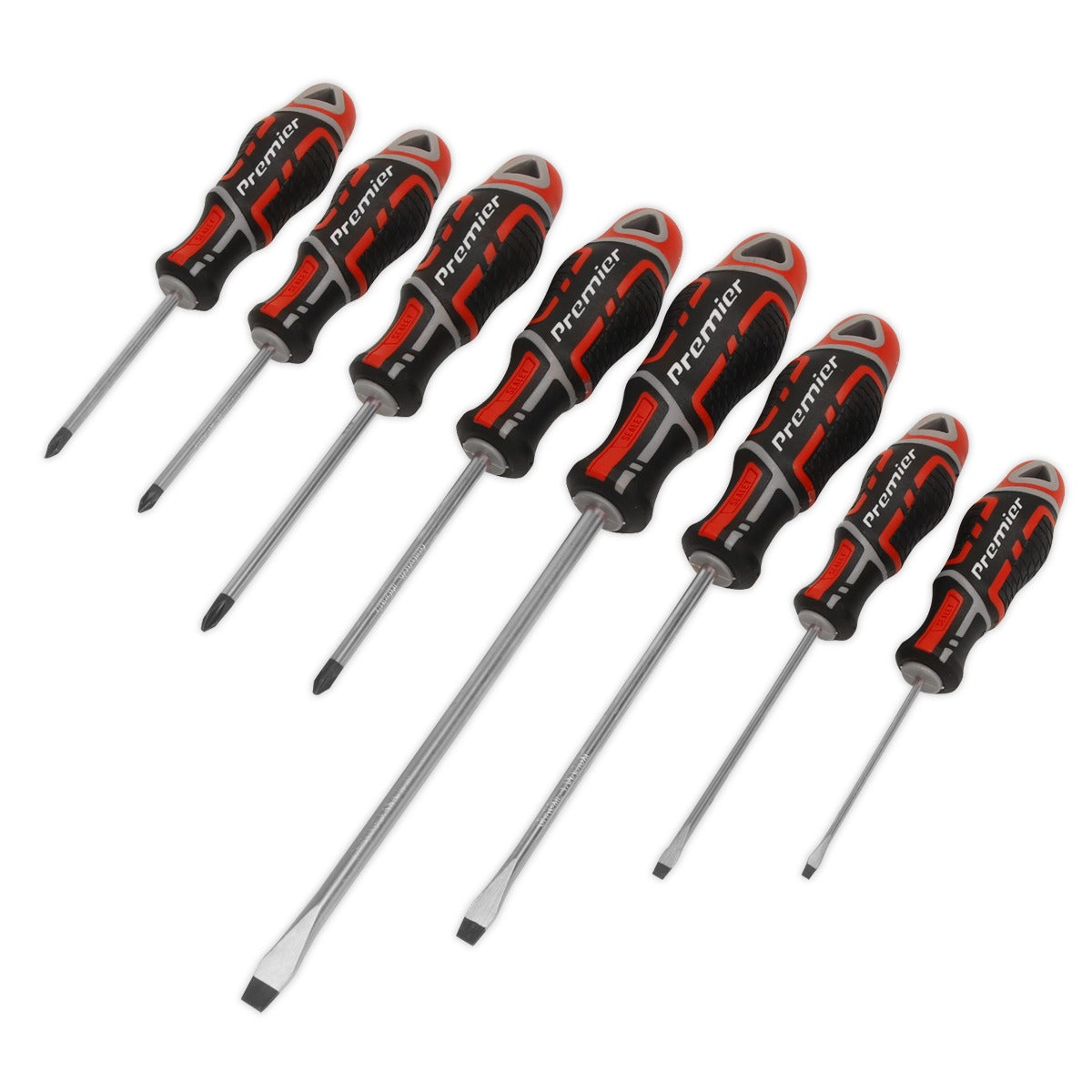 Premier GripMAX Screwdriver Set 8pc - Red AK4322