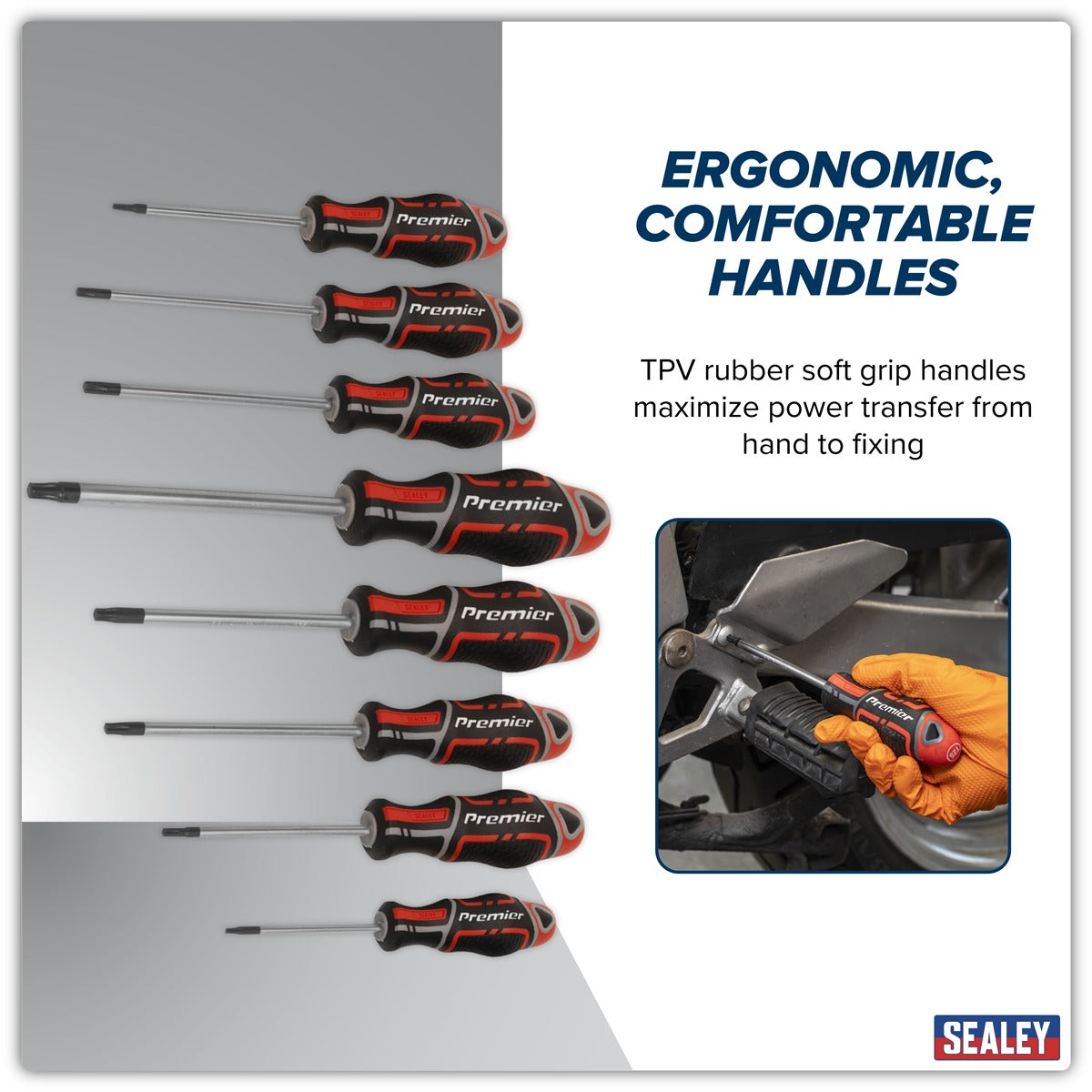 Premier GripMAX Security TRX-Star Screwdriver Set 8pc - Red AK4323