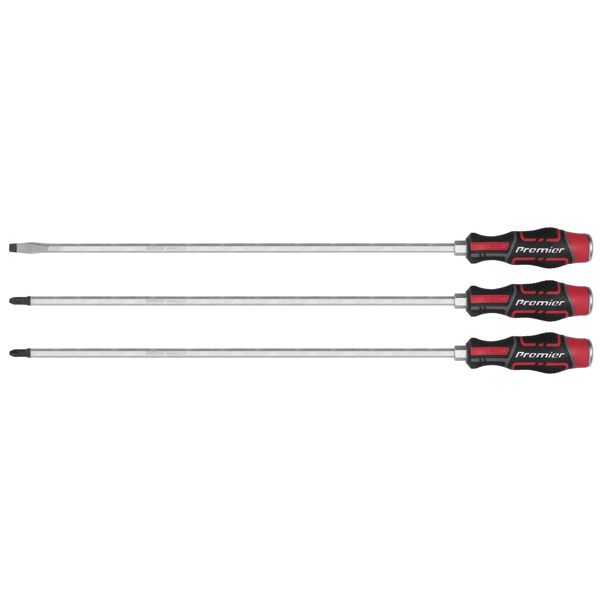 Premier Extra-Long Hammer-Thru Screwdriver Set 450mm 3pc AK4942