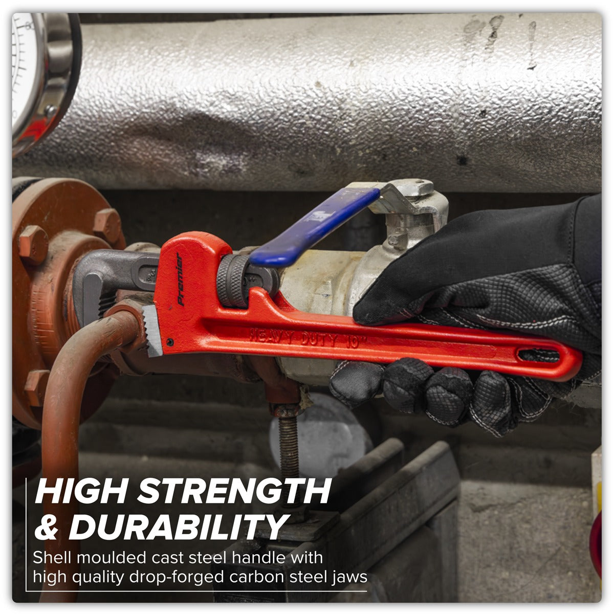 Premier Cast Steel Pipe Wrench European Pattern 250mm AK5102
