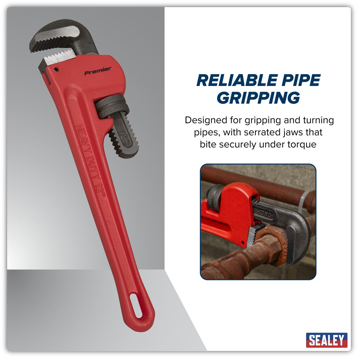 Premier Cast Steel Pipe Wrench European Pattern 300mm AK5103