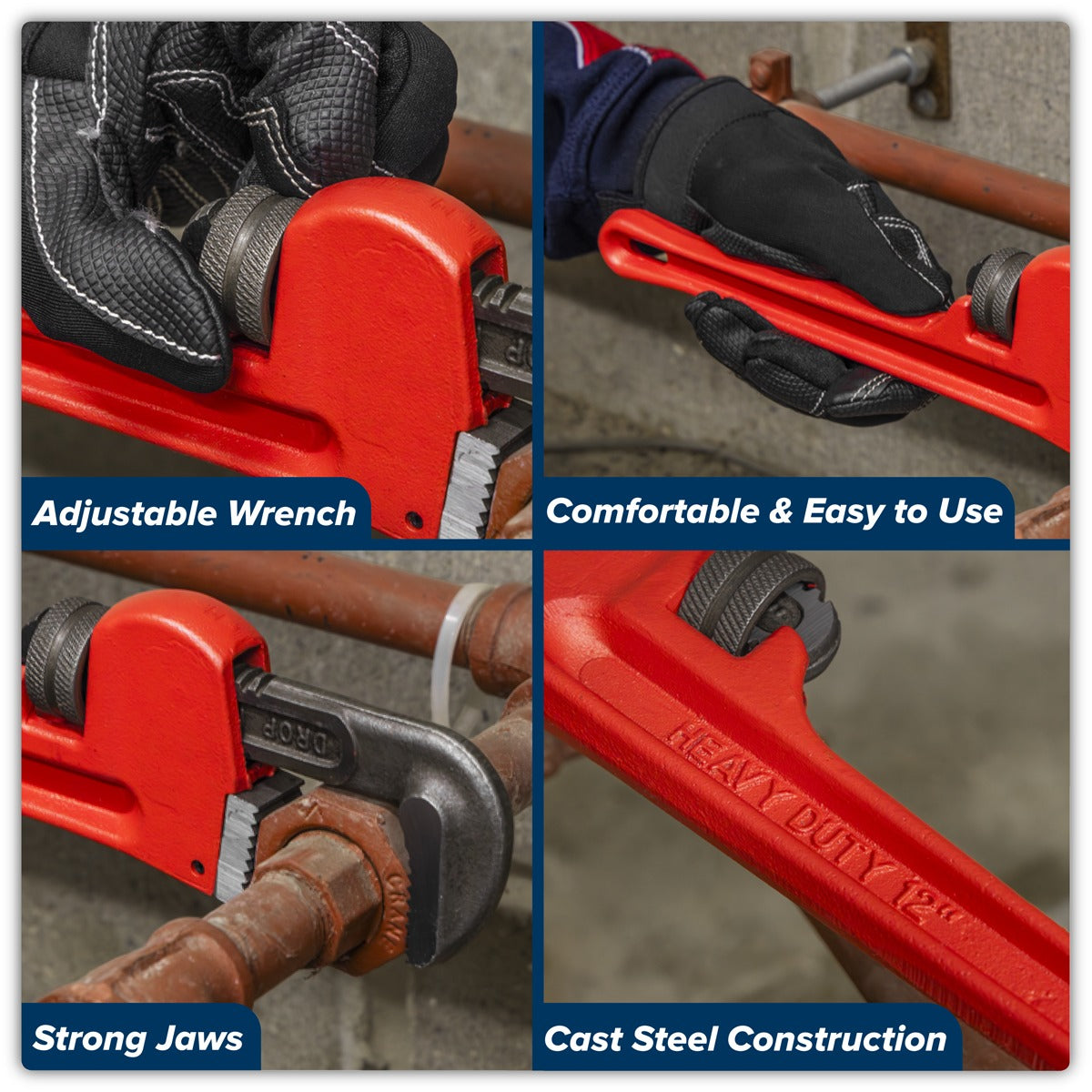 Premier Cast Steel Pipe Wrench European Pattern 300mm AK5103