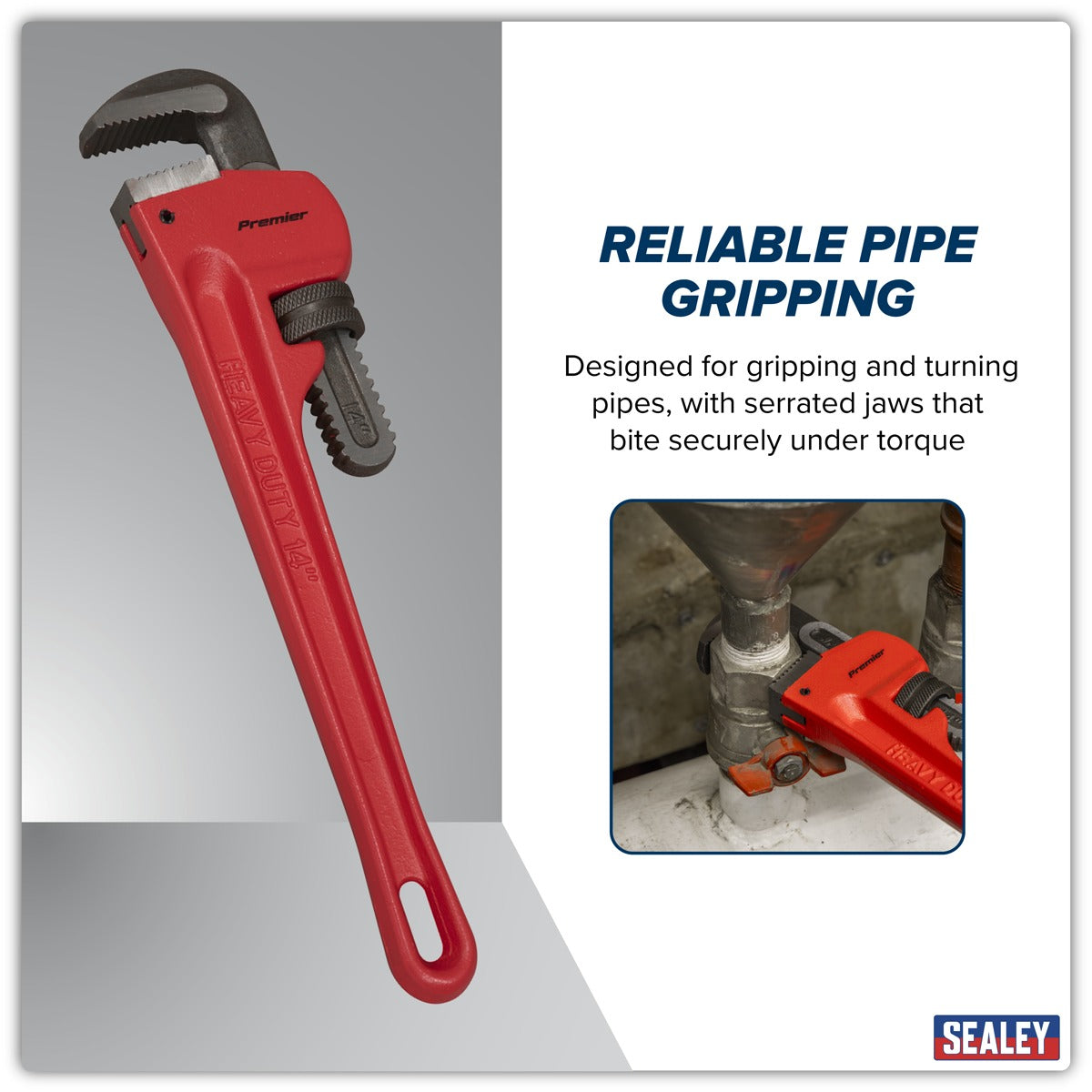 Premier Cast Steel Pipe Wrench European Pattern 350mm AK5104