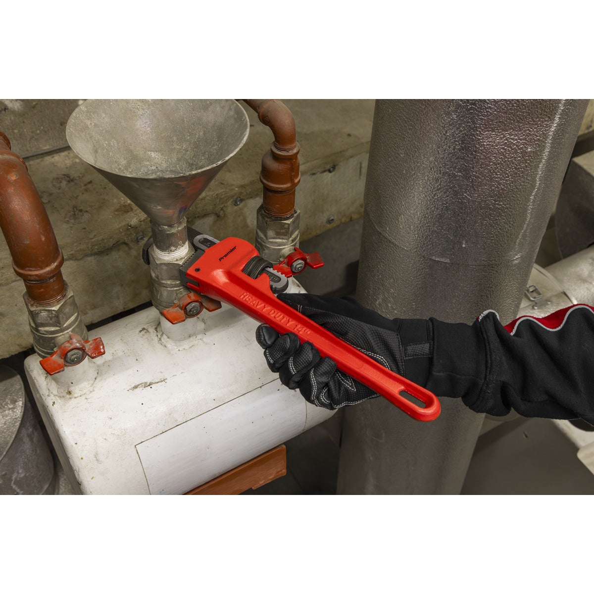 Premier Cast Steel Pipe Wrench European Pattern 350mm AK5104