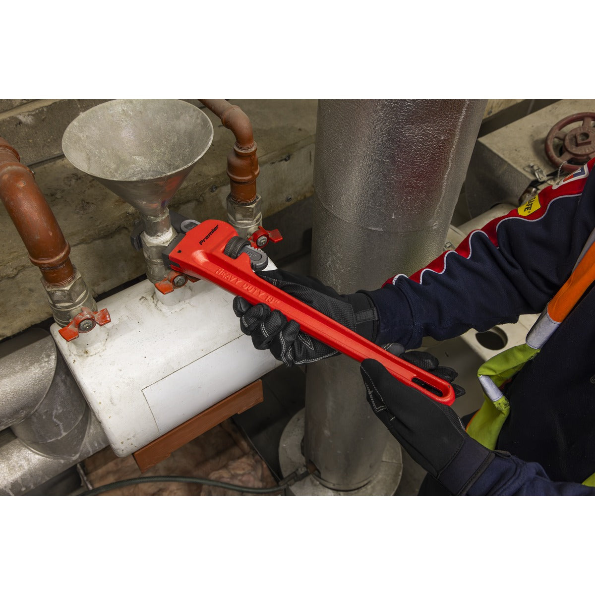 Premier Cast Steel Pipe Wrench European Pattern 450mm AK5105