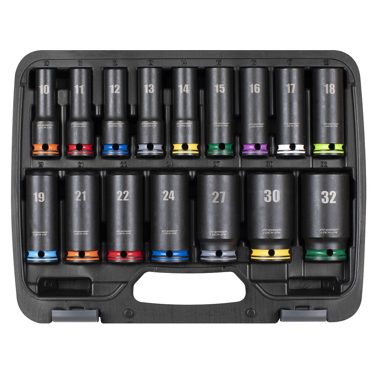 Premier Lock-On Deep Impact Socket Set 1/2"Sq Drive 16pc AK58170M