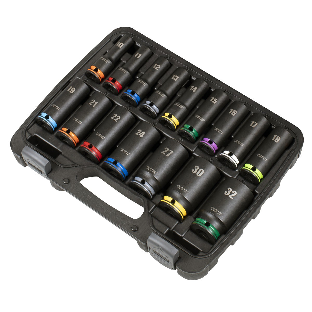 Premier Lock-On Deep Impact Socket Set 1/2"Sq Drive 16pc AK58170M