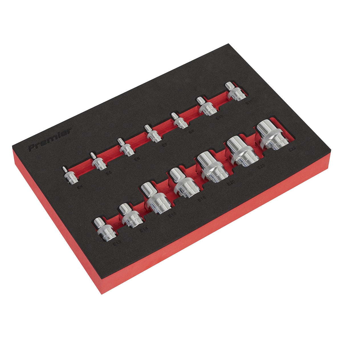 Premier TRX-Star Socket Set 1/4", 3/8" & 1/2"Sq Drive 14pc AK61807