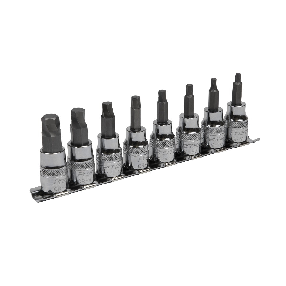Premier Imperial Lock-On Hex Socket Bit Set 3/8"Sq Drive 8pc AK65603