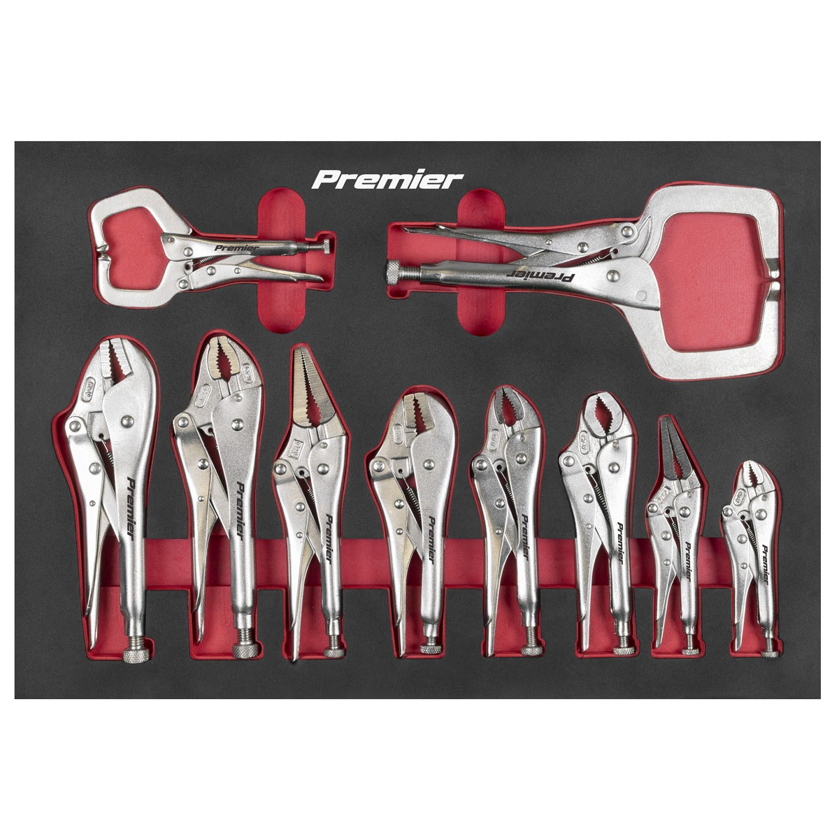 Premier Locking Pliers Set with Foam Tray 10pc AK6802
