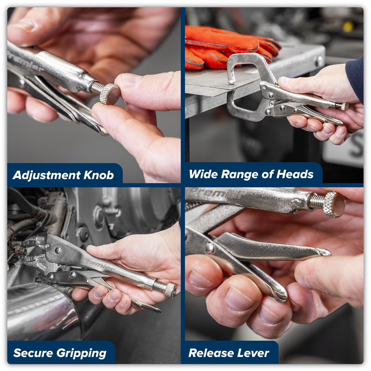 Premier Locking Pliers Set with Foam Tray 10pc AK6802