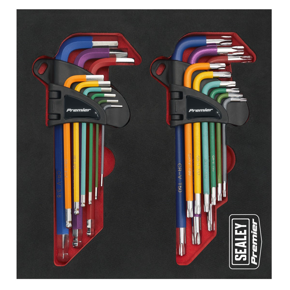 Premier TRX-Star & Ball-End Hex Key Set 18pc Long Anti-Slip AK7199