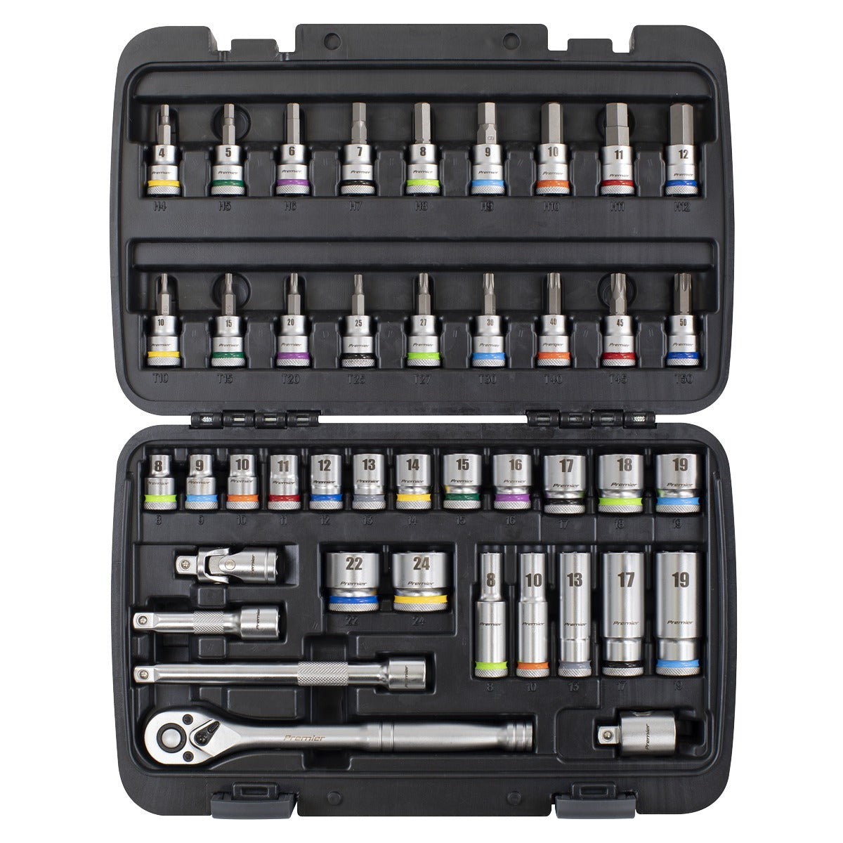 Premier Socket & Socket Bit Set 3/8"Sq Drive 42pc AK7915