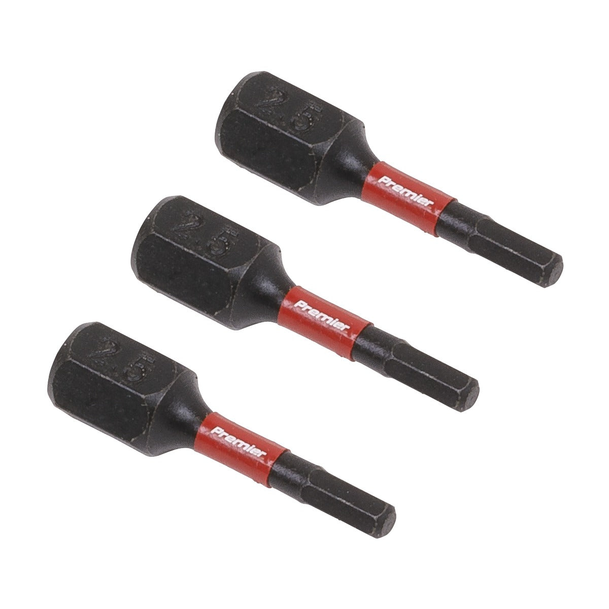 Premier Hex Impact Power Tool Bits 2.5 x 25mm 3pc AK8210