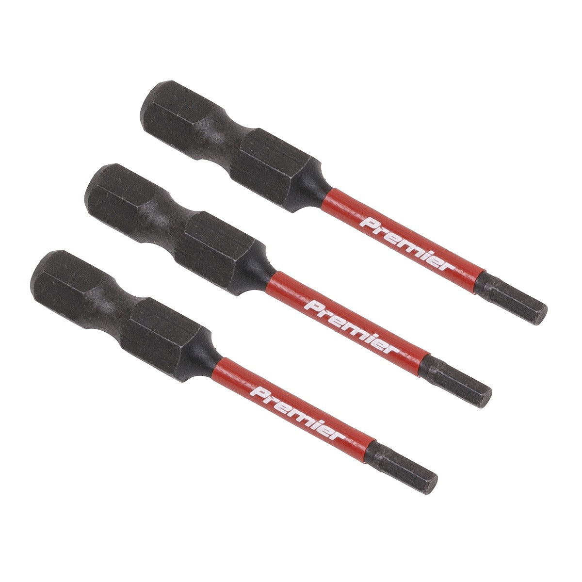 Premier Hex Impact Power Tool Bits 2.5 x 50mm 3pc AK8235