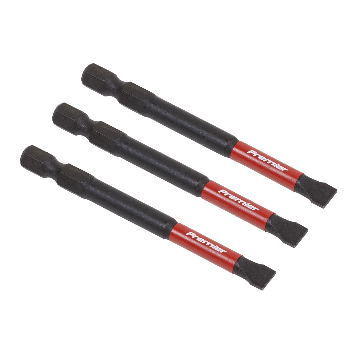Premier Slotted Impact Power Tool Bits 6.5 x 75mm 3pc AK8253