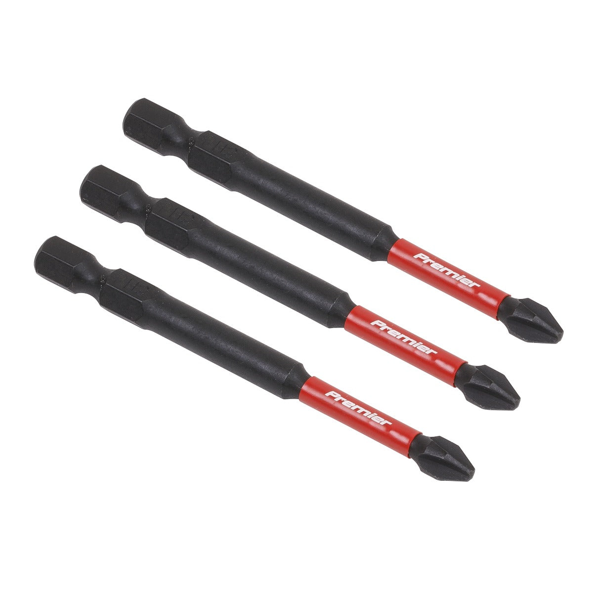 Premier Phillips Impact Power Tool Bits #2 x 75mm 3pc AK8255