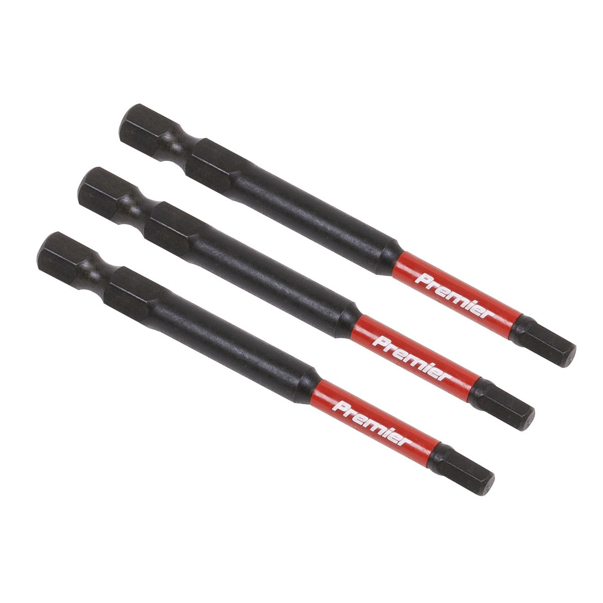 Premier Hex Impact Power Tool Bits 4 x 75mm 3pc AK8262