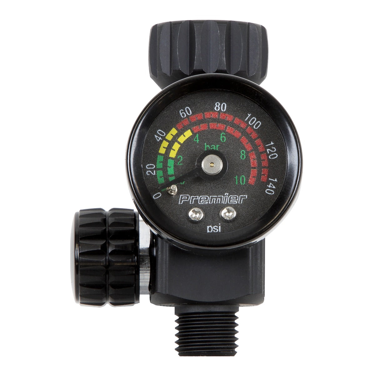 Premier On-Gun Air Pressure Regulator/Gauge with Glass Lens AR02