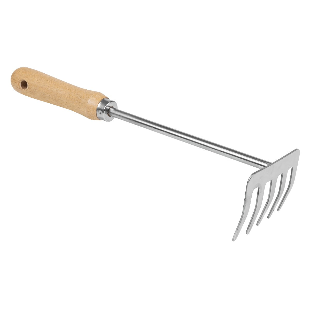Premier Garden Hand Rake with Short Ash Handle & Stainless Steel Tines GTWH020