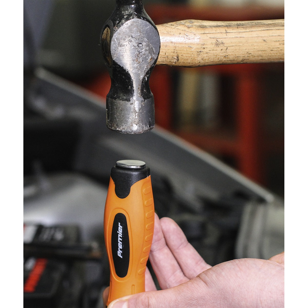Premier Hammer-Thru Screwdriver Set 8pc - Hi-Vis Orange HV004
