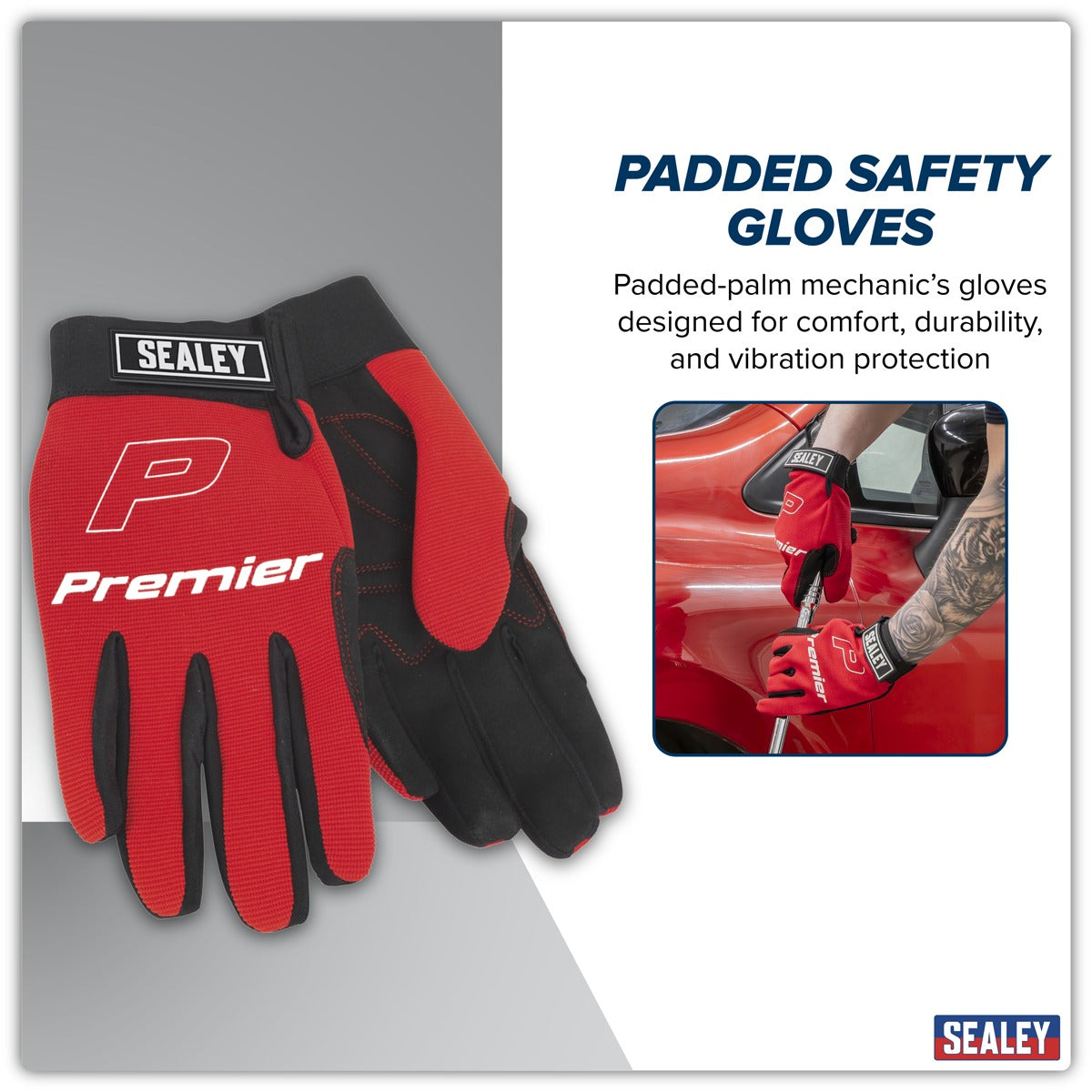 Premier Mechanic's Gloves Padded Palm - Extra-Large Pair MG796XL