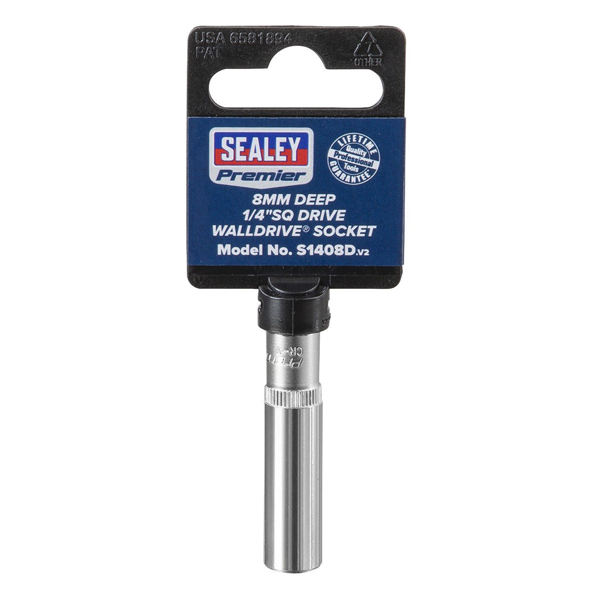 Premier Deep Socket 1/4"Sq Drive 8mm S1408D