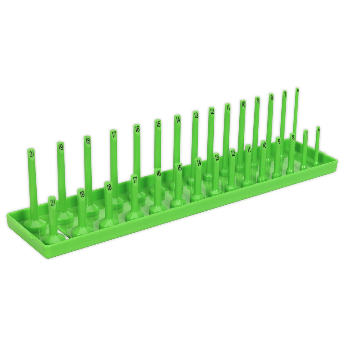 Premier Socket Holder 3/8"Sq Drive 6-21mm - Hi-Vis Green SH3815HV