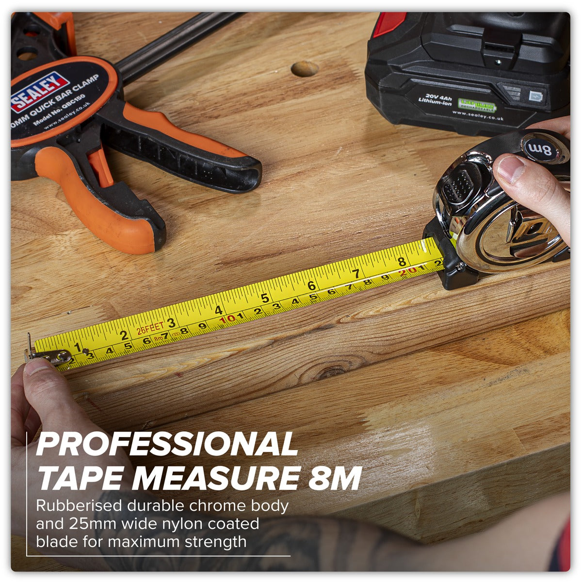 Premier Professional Tape Measure 8m(26ft) SMT8P