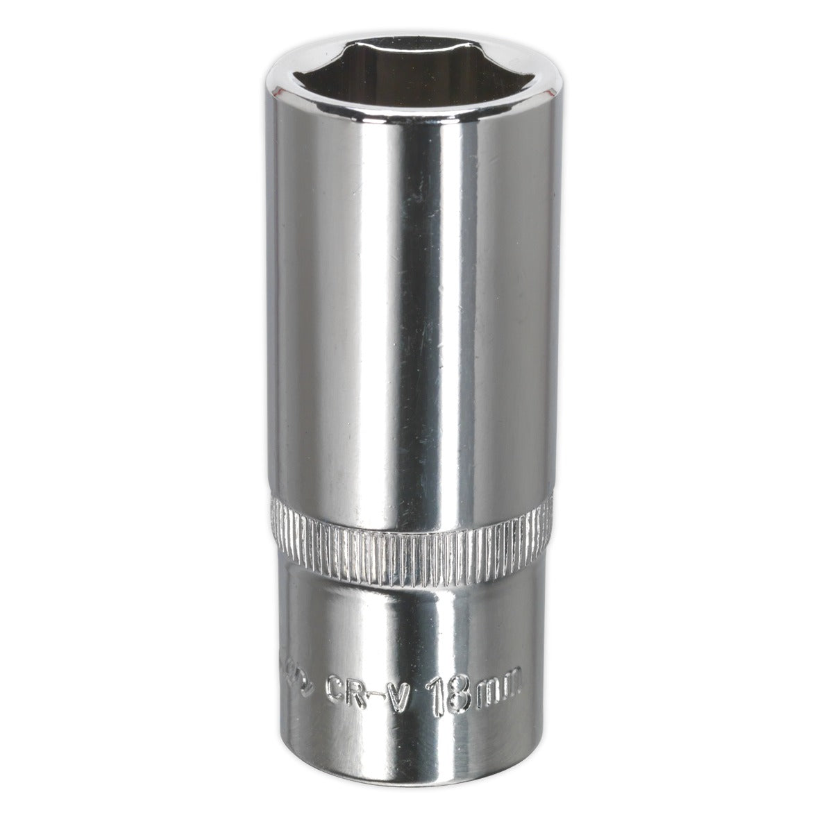 Premier Fully Polished Deep Socket 3/8"Sq Drive 18mm SP3818D