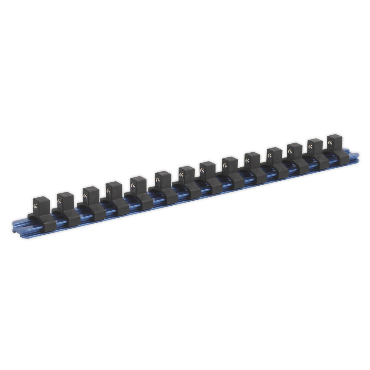 Premier Aluminium Socket Retaining Rail with 14 Clips 3/8"Sq Drive SR3814