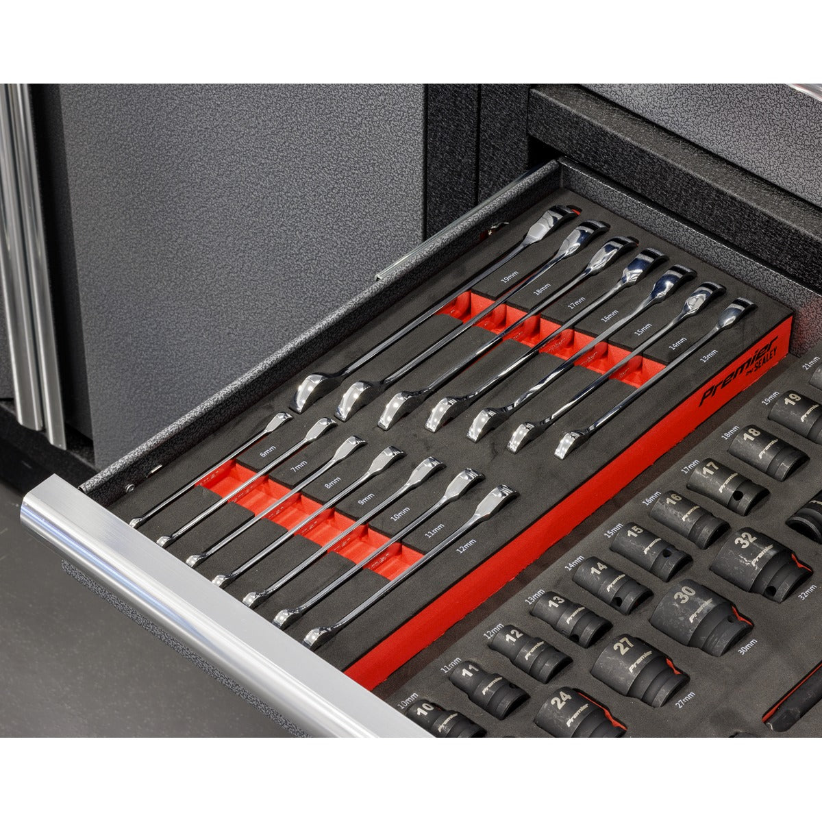 Premier Ratchet Spanner Set with Tool Tray 14pc TBT49