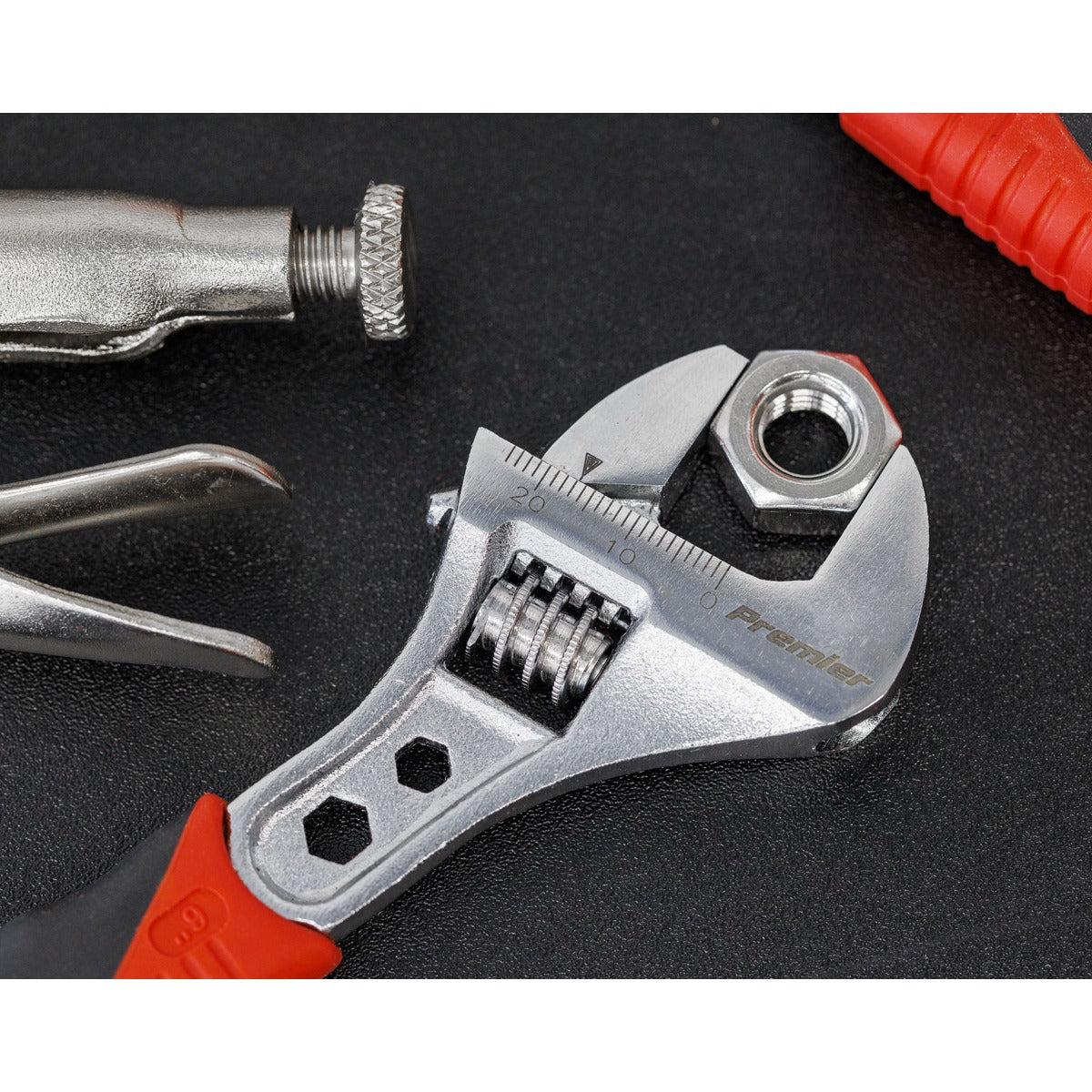 Premier Locking Pliers & Adjustable Wrench Set with Tool Tray 4pc TBT59