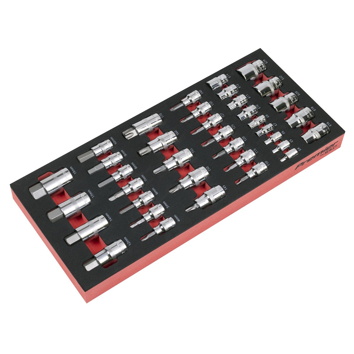Premier Socket Bit Set with Tool Tray 37pc TBT61