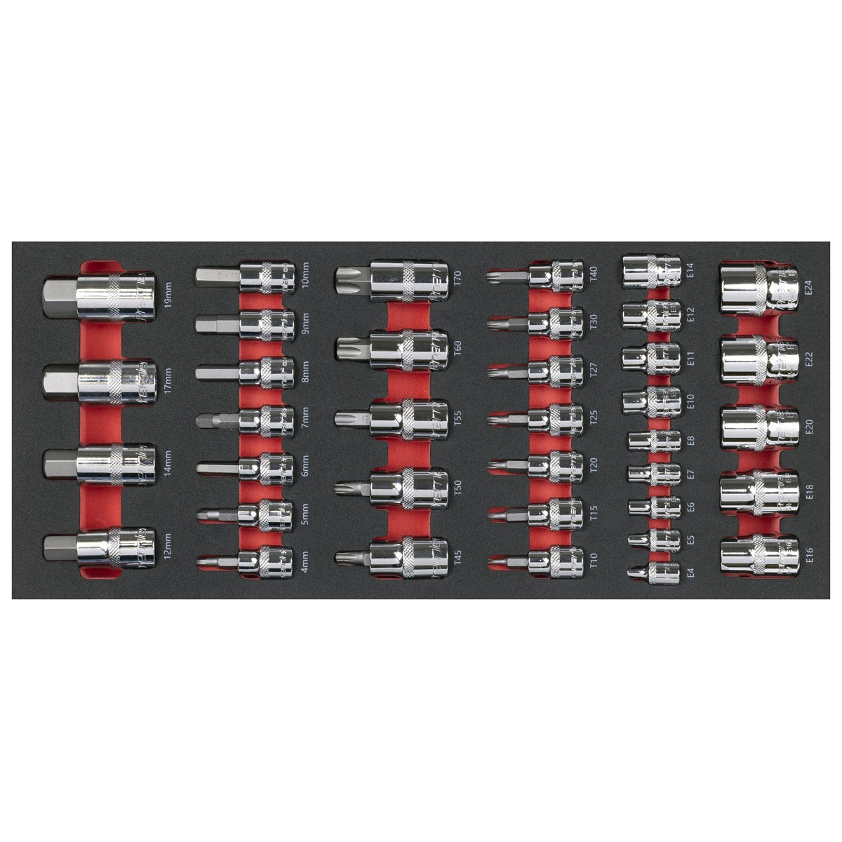Premier Socket Bit Set with Tool Tray 37pc TBT61