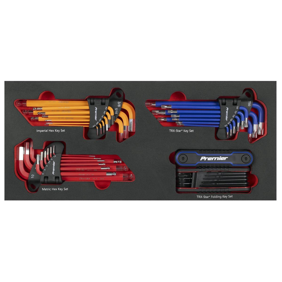 Premier Master Key Set with Tool Tray 43pc TBT62