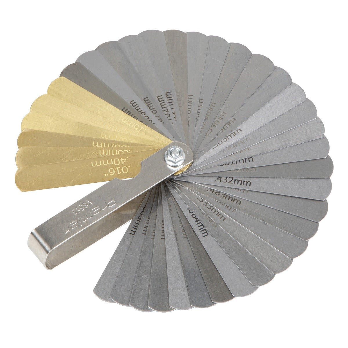 Premier Combination Steel/Brass Dual Marked Feeler Gauge 36 Blade VS513