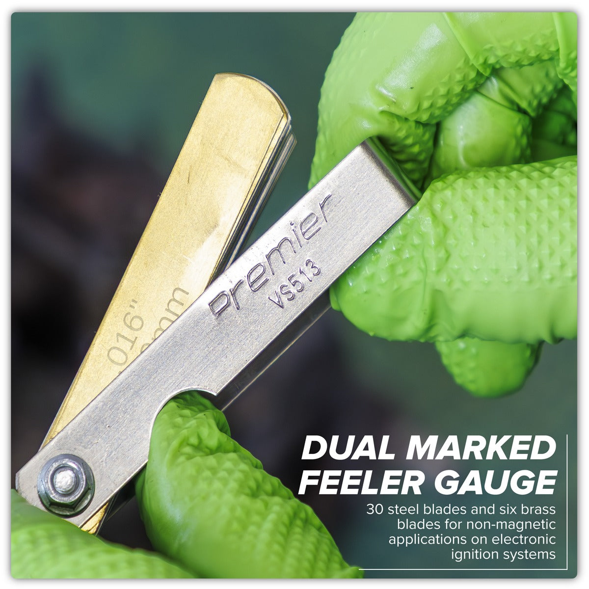 Premier Combination Steel/Brass Dual Marked Feeler Gauge 36 Blade VS513